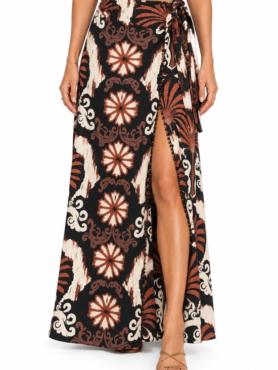 House of Harlow 1960 Dresses & Skirts - House of Harlow 1960 Wrap skirt with beaded trim